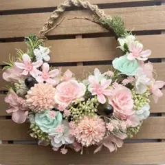 スイートボヌールリース✿ピンク＆ホワイト★開運・浄化✿大人可愛い スイートボヌールリース✿ピンク＆ホワイト☆開運・浄化✿大人可愛い
