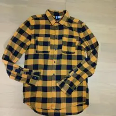 DIVIDED H＆M ネルシャツ イエロー×ブラック チェック