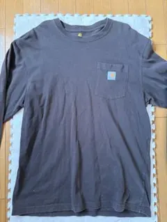 Carhartt長袖TシャツＭ ブラウン Mexicoモデルワークウェア定番人気
