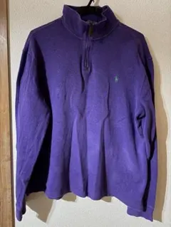 Polo Ralph Lauren 紫 ハーフジップ トレーナー L