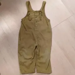 ブラウン　ボタン付きオーバーオール　100サイズ
