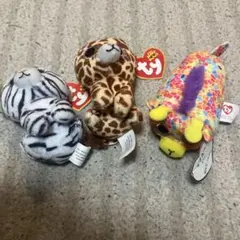 Ty ぬいぐるみ 3体セット トラ・キリン