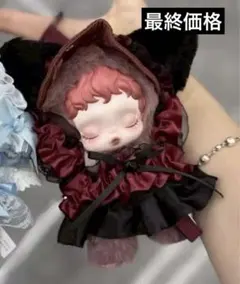 スカルパンダ POPMART 黒猫　猫耳　2点セット 着せ替え　ぬいぐるみ服