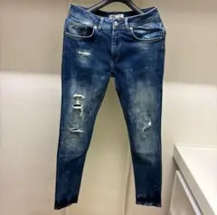 【ダメージ加工】　ZARA デニム　スリムストレッチ　スキニー