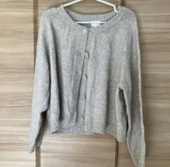 H&M クルーネックカーディガン ベージュ XL