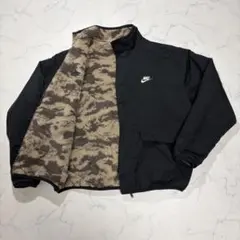 ナイキ ボアジャケット リバーシブル ブラック カモフラ