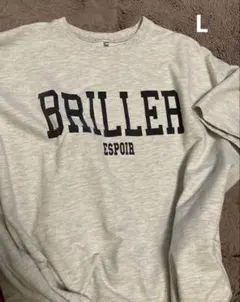 BRILLER ESPOIR ロゴプリント 半袖 トレーナーグレー Lサイズ