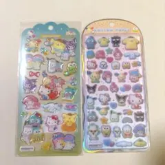 サンリオキャラクターズ シール 2枚セット コットンパフィー ドロップ ジェリー
