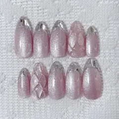 現品25458 韓国 ちゅるん　フレンチガーリー　ネイルチップ マグネット