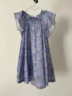 petit main 花柄ワンピース 薄紫　90