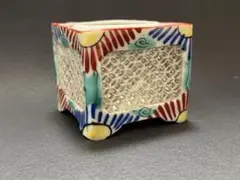 古伊万里 染付 七宝紋様透かし彫り 花文盃台 - メルカリ