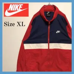 ナイキ ナイロンジャケット ウーブントラックジャケット 古着 XL 赤