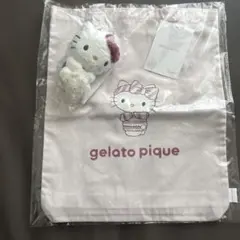 ジェラートピケ　ハローキティ　ベビモコぬいぐるみチャーム　＆　トートバック