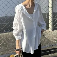 ISOOK フード付きシアーシャツ chiica select