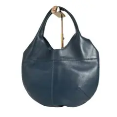 HIROFU ヒロフ トートバッグ ダークブルー 美品 本革