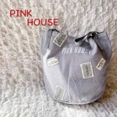 ＊PINK HOUSE＊ロゴワッペンバケツトートバッグ サックス（水色）のサムネイル