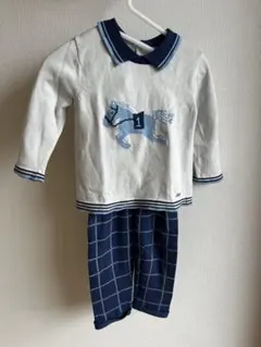 Leoking 馬刺繍 長袖トップス パンツセット