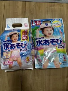 moony 水あそびパンツ Lサイズ 13枚　ピカチュウ　フラミンゴのサムネイル