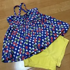 女の子向けセパレート水着　チェリー柄
