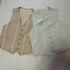 メンズ　ハンドメイドベスト　2点セット