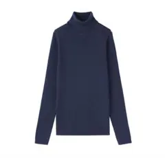 【新品】無印良品 洗えるウールハイゲージリブ タートルネックセーター XL