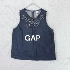 ギャップ◆GAP リネンコットンブレンドデニムベスト ノースリーブ タンクトップ