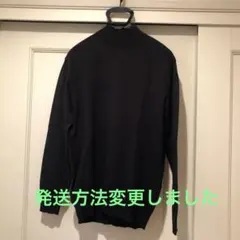 黒色メンズニット　ハイネック