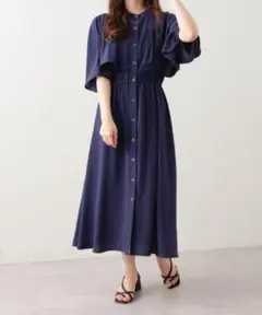 OLIVE des OLIVE ネイビーシャツ2wayワンピース 【マタニティ】