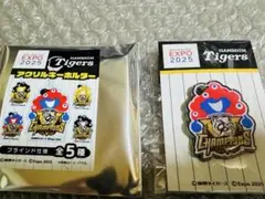 【限定品】阪神優勝×ミャクミャク ピンバッジ＆キーホルダー【未開封】
