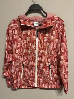 LOGOS フード付きウィンドブレーカー M 赤系・花柄