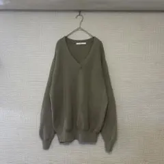 【美品】IENA☆リョウアゼVネックプルオーバー ウール100% ブラウン