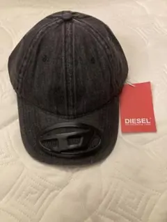 Diesel ダークグレー デニム風キャップ エンブレム付きT