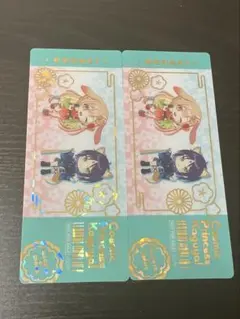 超かぐや姫！ ラウンドワン コラボ 箔押しチケット風クリアカード