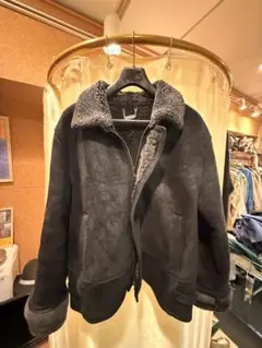 MODALITA ムートン調ボアジャケット L ブラック