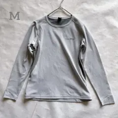 monbell アウトドアアンダーシャツ　運動　メッシュ 刺繍ロゴ　長袖　M