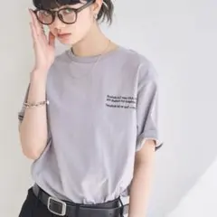 NOGLE ノグル 刺繍ロゴTEE Tシャツ グレー