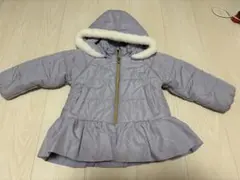 美品‼️洗える ファイバーダウン フードが取り外せる ペプラム ジャケット