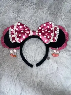 ディズニー カチューシャ ピンクドット ミニー イヤリング 廃盤