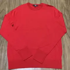 UNIQLO レッド 長袖ニットセーター M