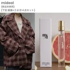 〖mideal〗チェックオーバージャケット・オードトワレ 計４点セット