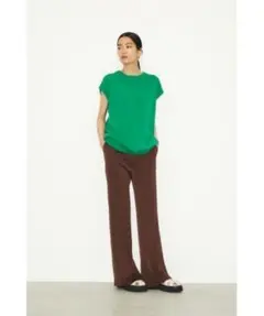 THROW by SLY フレアパンツ ポリパンツ ブラウン サイズ1