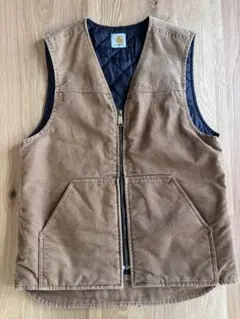 Carhartt ブラウン キルティングベスト ベストダック