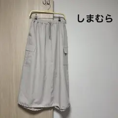 しまむら 裾ドロスト カーゴロングスカート Ｌのサムネイル