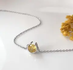 誕生石 馬蹄ネックレス ステンレスネックレス 金属アレルギー対応 ホースシュー