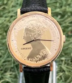 美品◎Orientオリエントコインウォッチゴールド手巻き