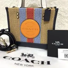極美品 コーチ デンプシー キャリーオール 2way ミニトートバッグ カラフル 極美品 コーチ デンプシー キャリーオール 2way ミニトート
