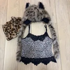 ヒョウ柄 アニマル コスプレ 衣装セット ハロウィン 仮装 ギャル