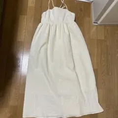 Thevon キャミワンピース ロング丈 アイボリー 夏物