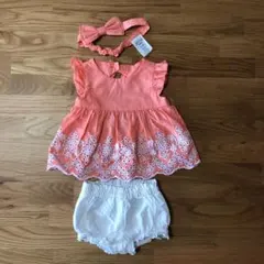 ワンピース 80  上下セット　ヘアアクセ付き　GYMBOREE ジンボリー