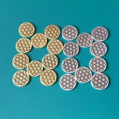 2858・各10枚　カン無しフラワーオブライフ アクセサリーパーツ